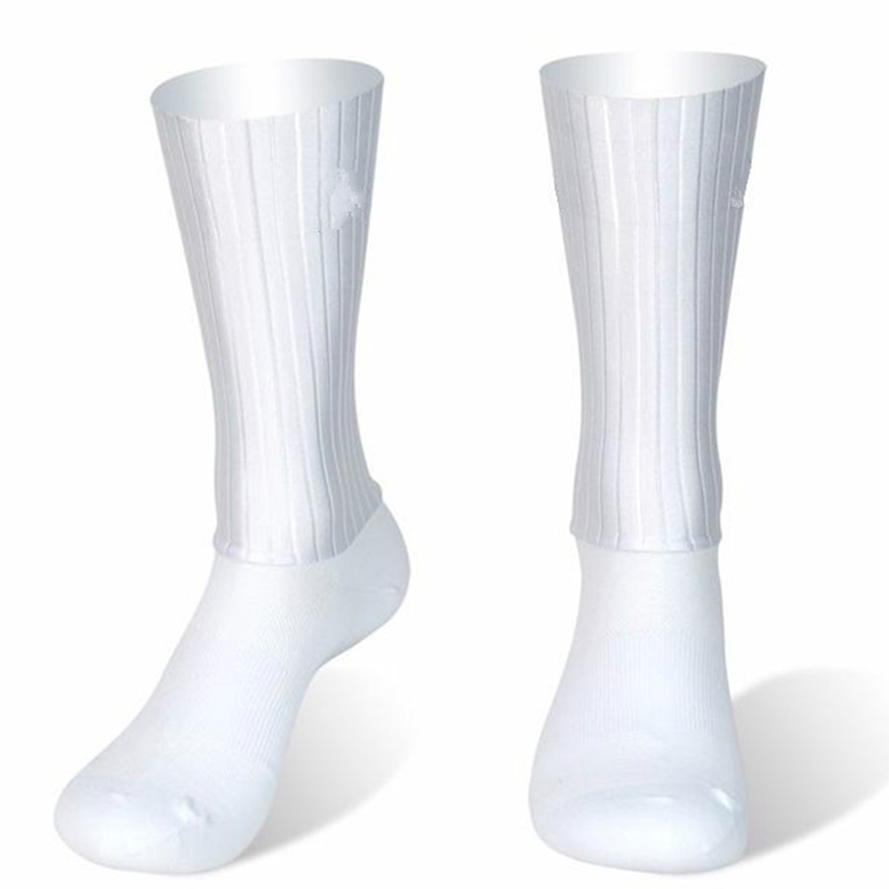 Sock Garter Men - 靴下エアロアンチスリップシリコーン夏 Whiteline サイクリングソックス男性自転車スポーツランニングバイク靴下 Calcetines Ciclismo