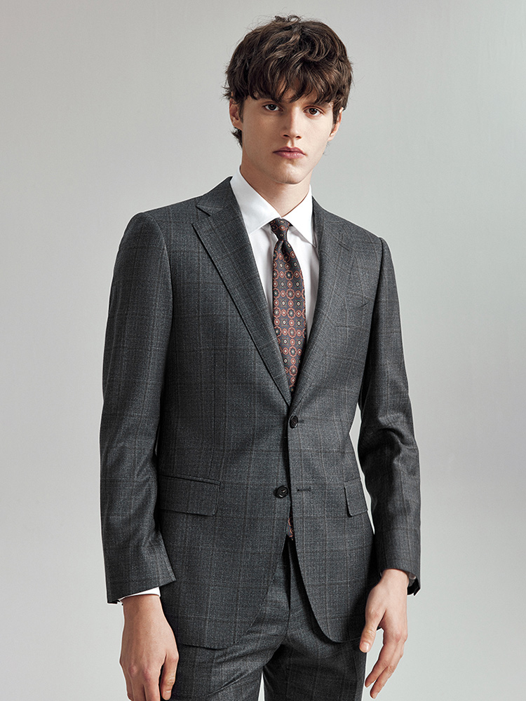 Men Formal Wear Summer - メンズ100%ウールスーツ スリムフィット 夏 フォーマル 結婚式 新郎