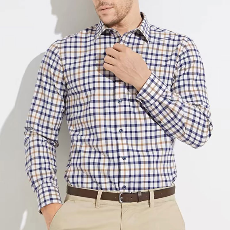 Men Formal Wear Summer - メンズ長袖シャツ,コットン,通気性,快適,カジュアル,スリム,春と夏