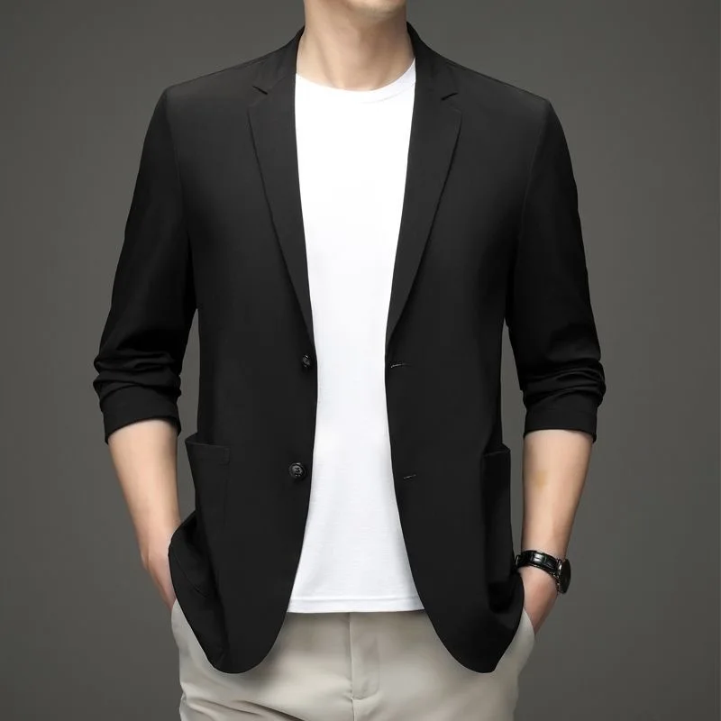 Men Formal Wear Summer - メンズ薄手のビジネスブレザー,カジュアルウェア,通気性のあるコート,フォーマルウェア,スリム,春,夏,サイズ4XL,新しいコレクション