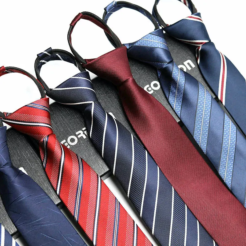 Formal Wear Men H&M - 男性用単色ジッパー式襟、ビジネスタイ、フォーマルなドレス、ストライプ、スリム、ギフト、アクセサリー、卸売、48x6 cm