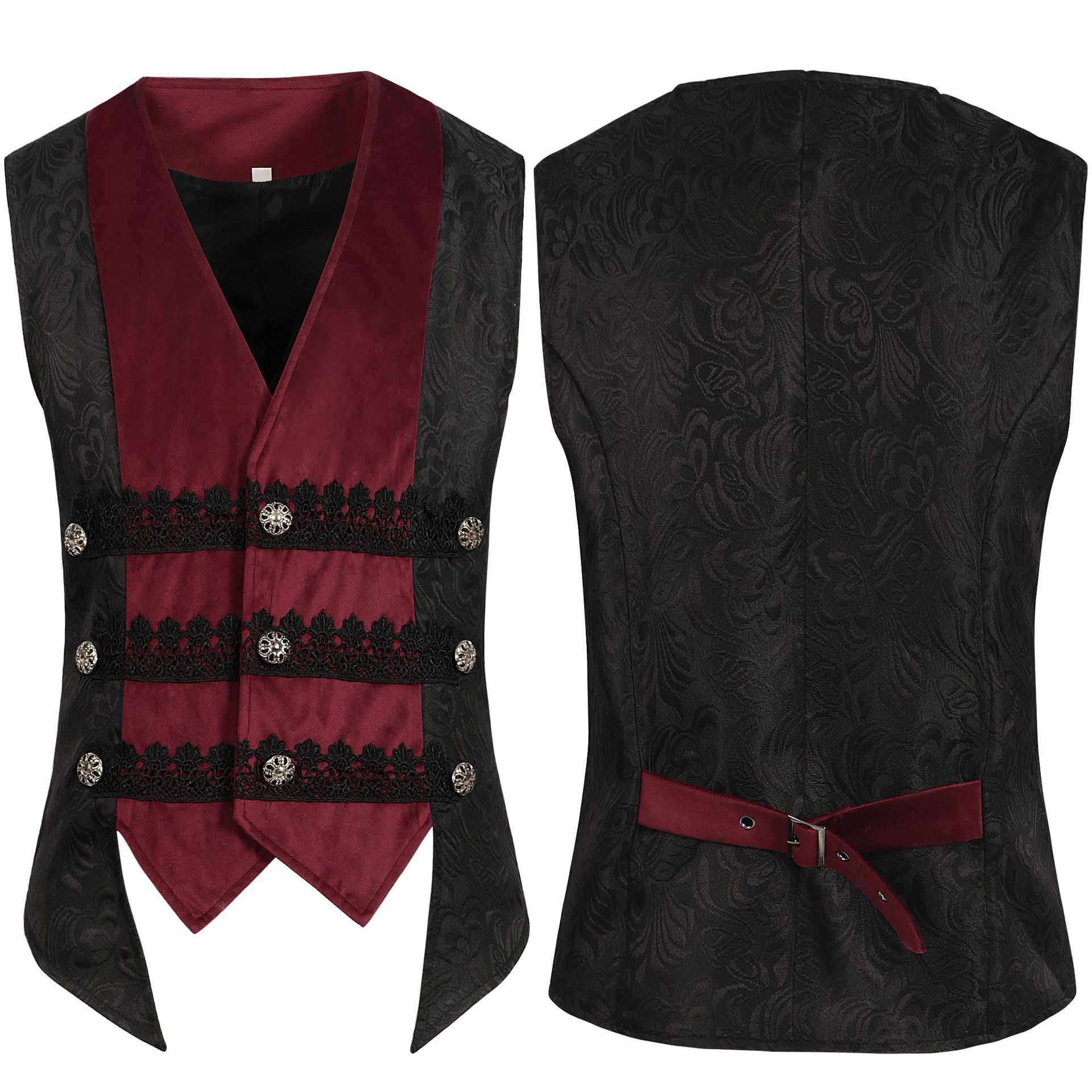 Men'S Medieval Formal Wear - 新しいメンズファッション：中世風メンズベスト ハロウィン用 レトロメンズフォーマルウェア