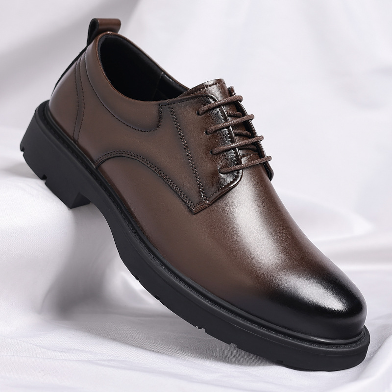 Men Formal Party Wear Dress - メンズ革靴 ビジネスフォーマル カジュアル革靴 ソフトソール レースアップ 快適なドレスシューズ