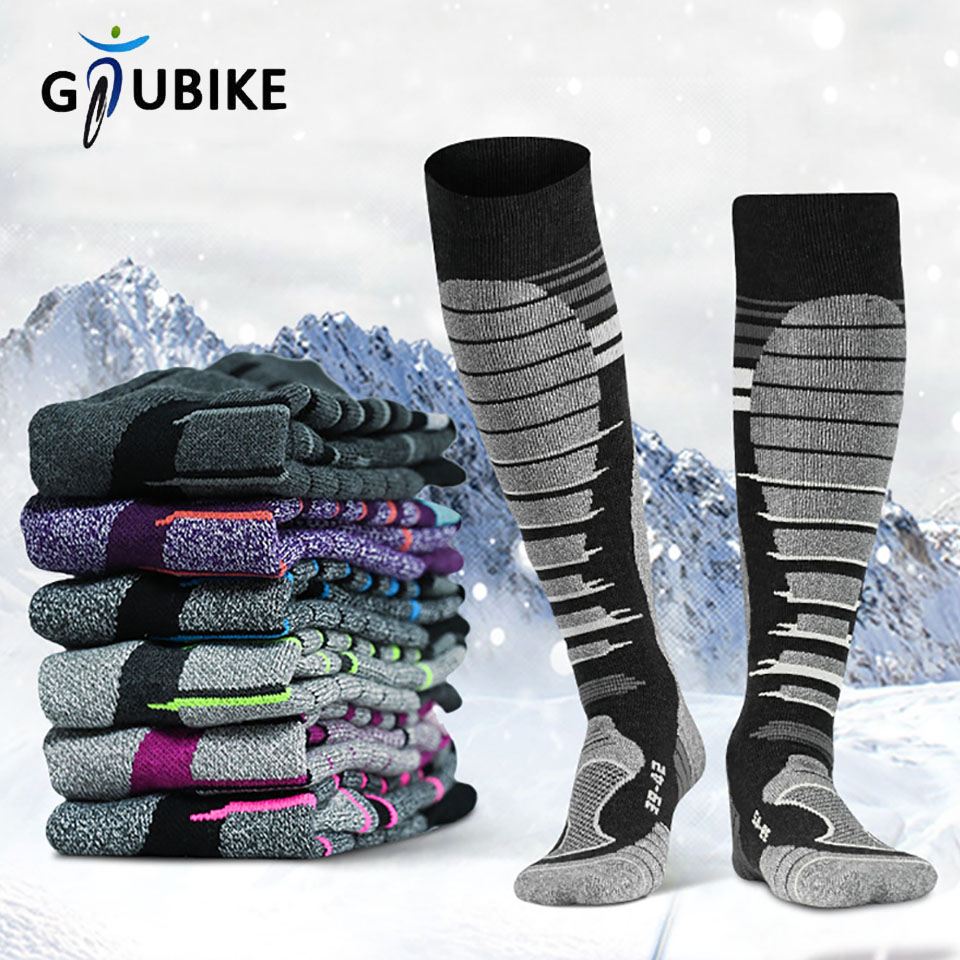 Sock Garter Men - GTUBIKE メリノウールスキーソックス、スノーボード、雪、冬用の防寒ソックス、サーマルニーハイウォームソックス、ハンティング用