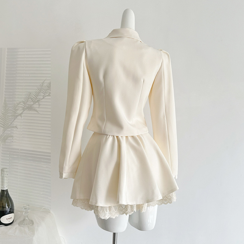 2ピースセット レディース 手作り花柄刺繍ブレザー ダブルブ - Double Breasted Blazer のレビューと価格