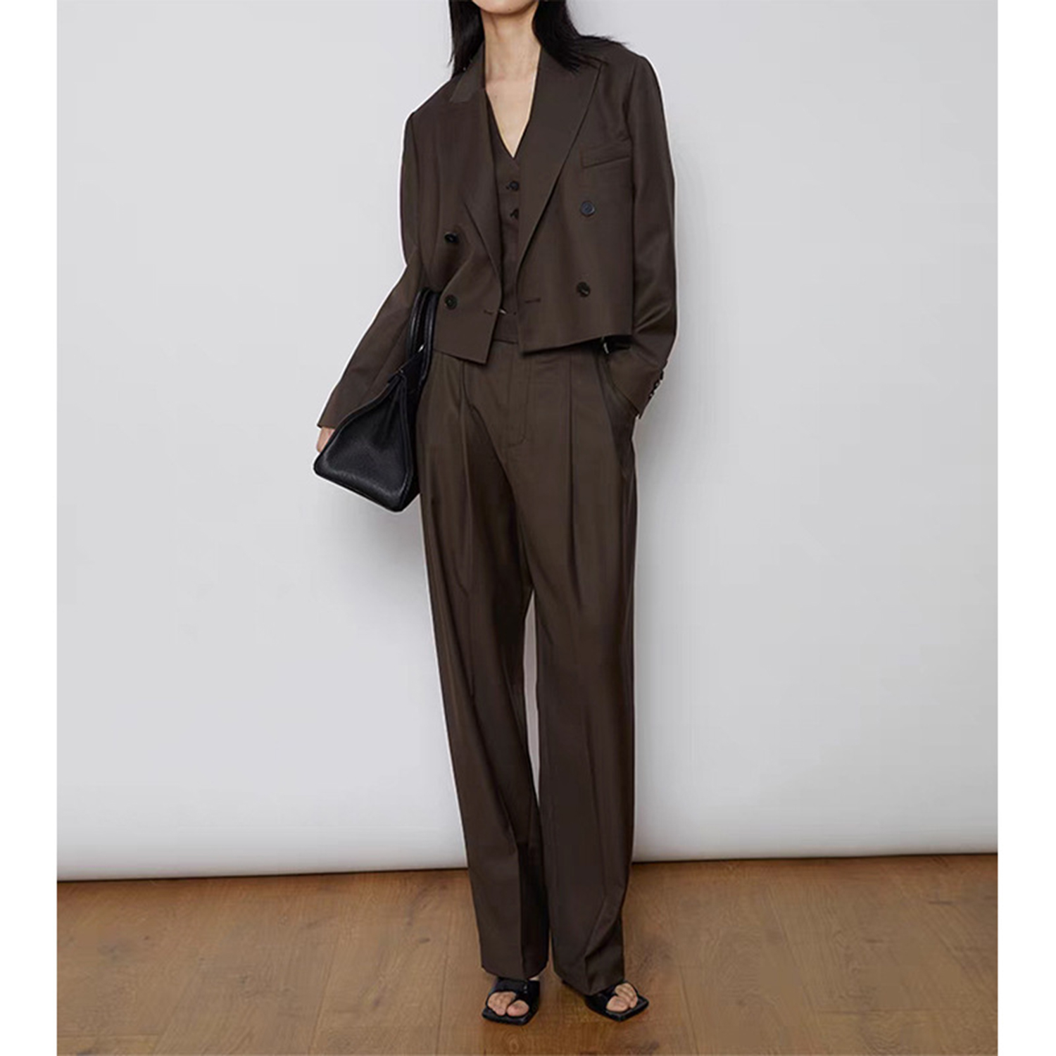 アリンジェントル レディーススーツパンツスーツ 3ピース ダ - Double Breasted Blazer のレビューと価格