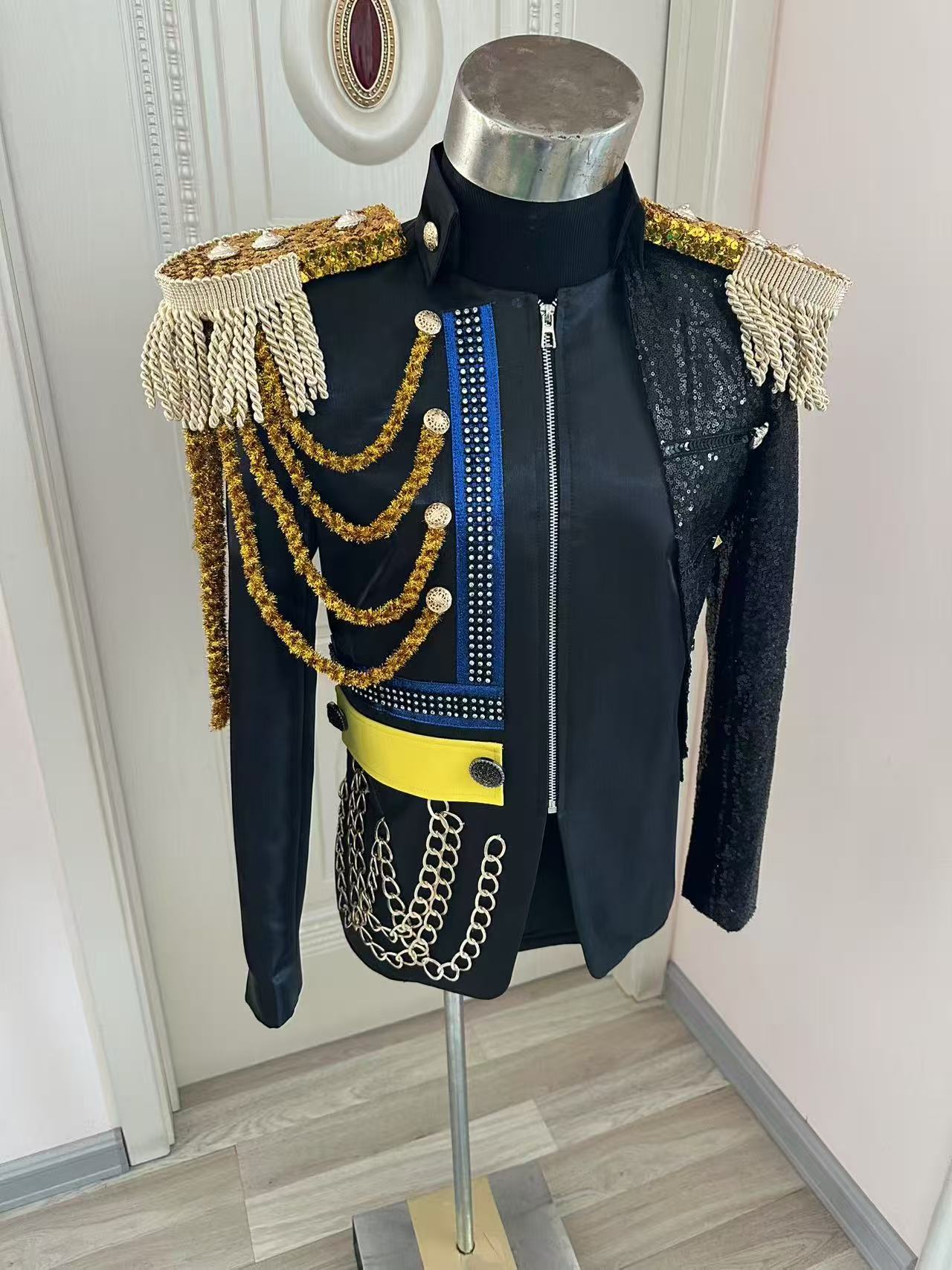 新しい男性タッセルロイヤルジャケットウェディングパーティー宴 - Men Formal Party Wear Dress のレビューと価格
