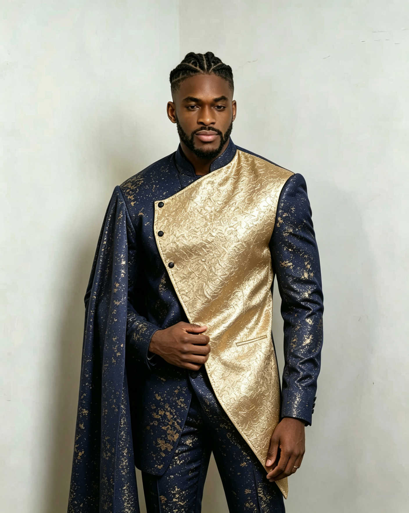 ユニークなデザインの男性タキシード キャップ付き 花柄 フォ - Men Formal Party Wear Outfit のレビューと価格