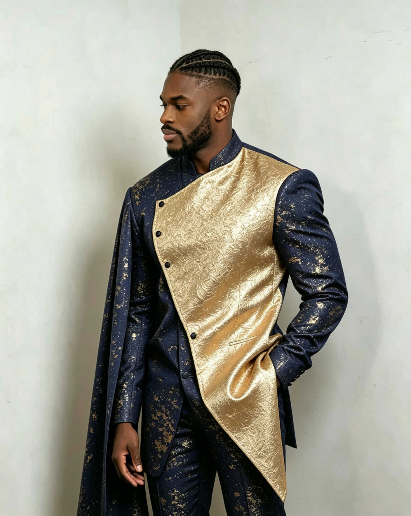 ユニークなデザインの男性タキシード キャップ付き 花柄 フォ - Men Formal Party Wear Outfit のレビューと価格