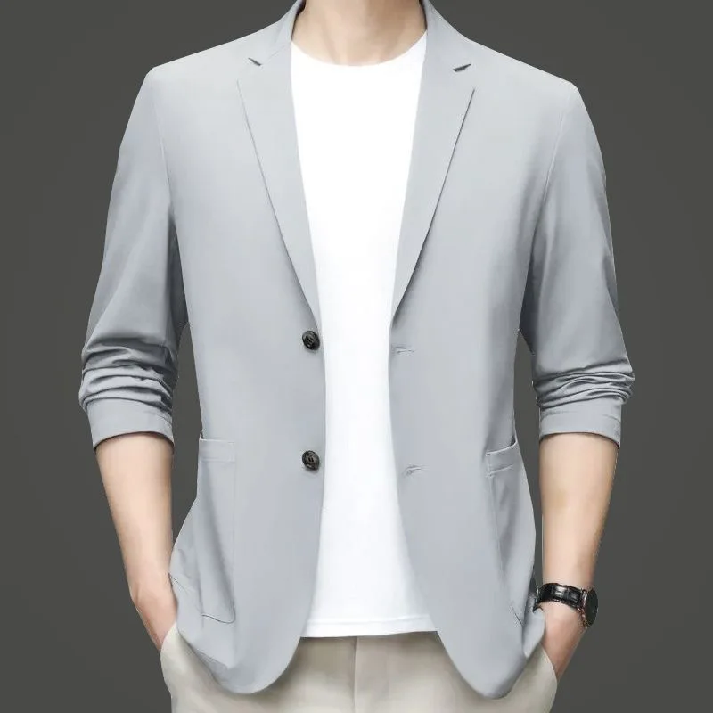 メンズ薄手のビジネスブレザー,カジュアルウェア,通気性のある - Men Formal Wear Summer のレビューと価格