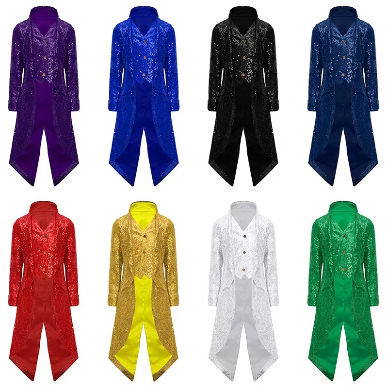 2025年春秋新作 中世レトロパンク テールコート ヨーロッ - Men'S Medieval Formal Wear のレビューと価格