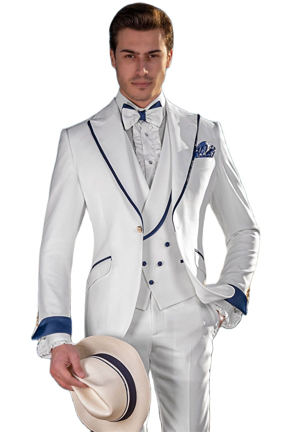 メンズウェディングタキシード,カスタムメイドの白いスーツ,ピ - Men Formal Party Wear Dress のレビューと価格