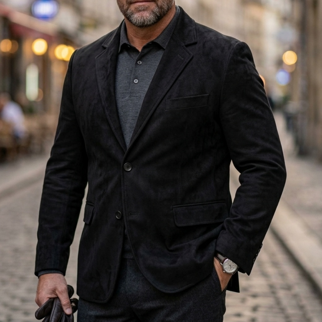 メンズヴィンテージスマートカジュアルスエードブレザージャケッ - Men'S Formal Wear In Winter のレビューと価格