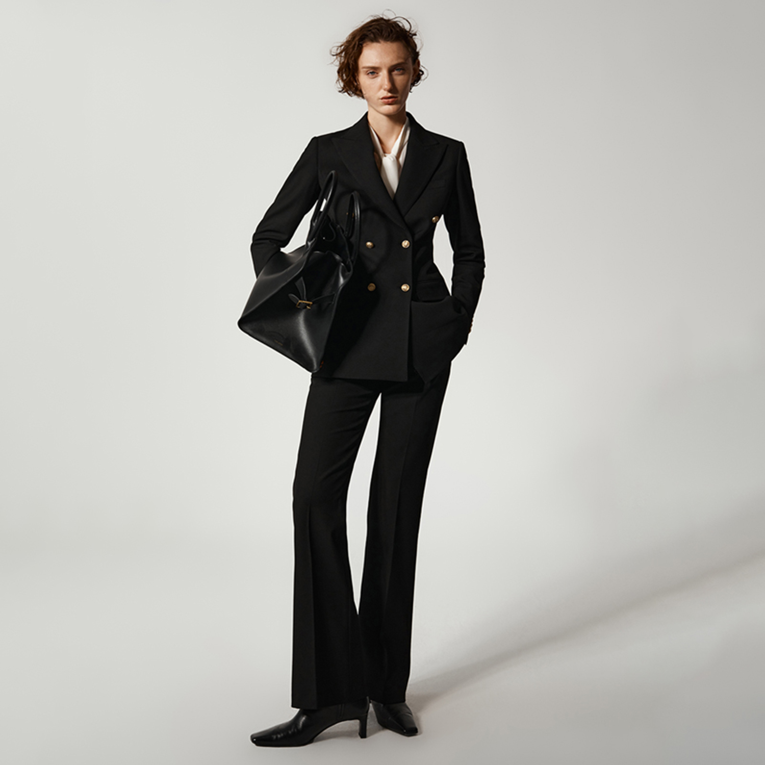 アリンジェントル レディース パンツスーツ 2ピースセット  - Double Breasted Blazer のレビューと価格