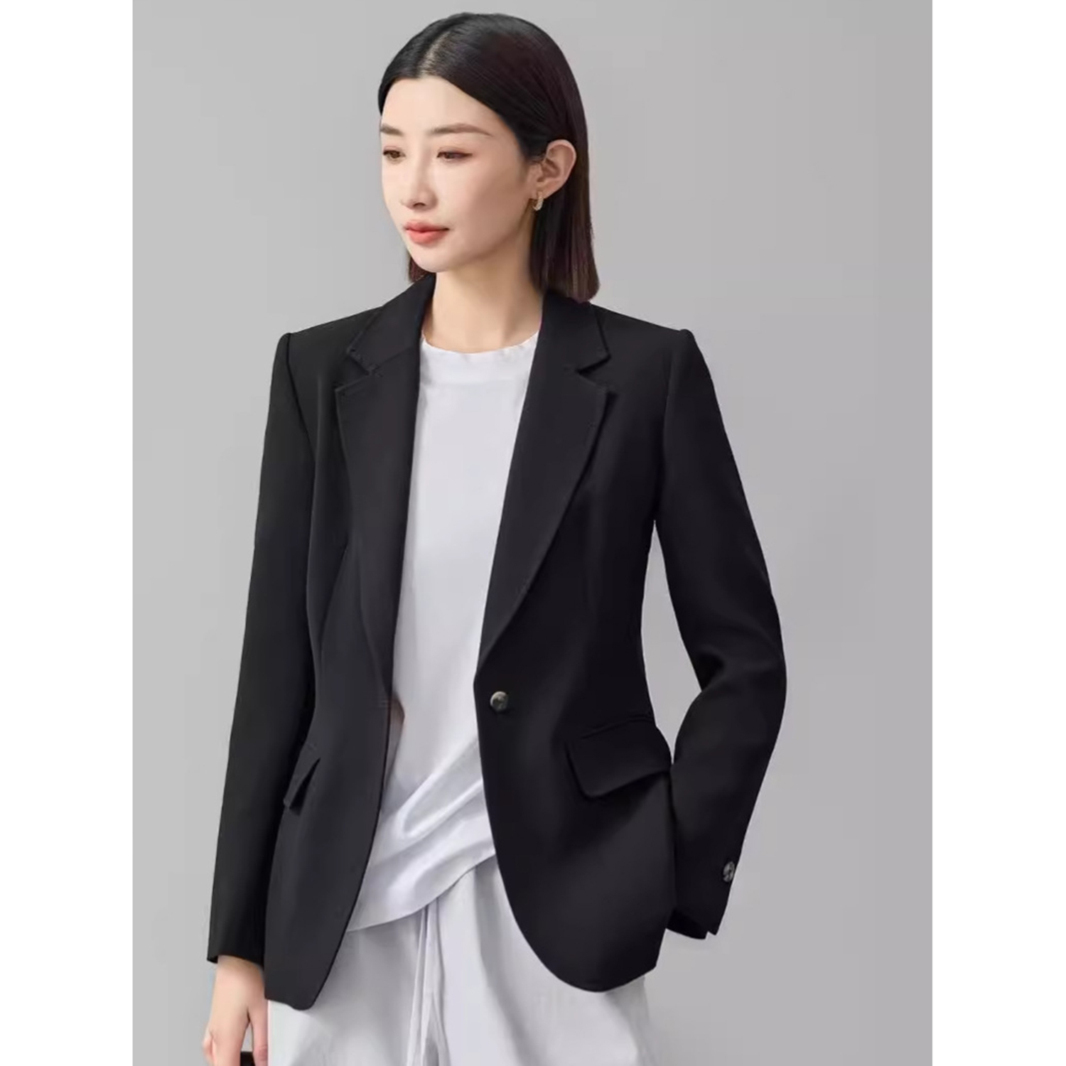 アリンジェントル レディース スーツ スリムフィット ビジネ - Double Breasted Blazer のレビューと価格