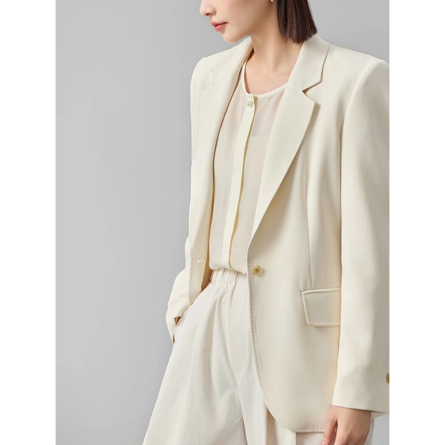 アリンジェントル レディース スーツ スリムフィット ビジネ - Double Breasted Blazer のレビューと価格
