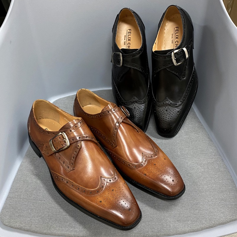 メンズカジュアルシューズ彫刻革シングルシューズファッション中 - Men Formal Party Wear Outfit のレビューと価格