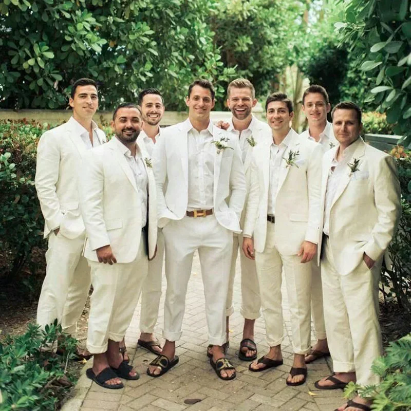 メンズスリムフィットフォーマルウェディングタキシード、パンツ - Men Formal Wear Summer のレビューと価格