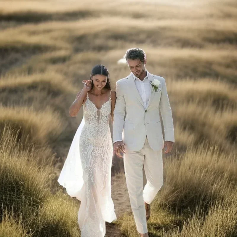 メンズスリムフィットフォーマルウェディングタキシード、パンツ - Men Formal Wear Summer のレビューと価格