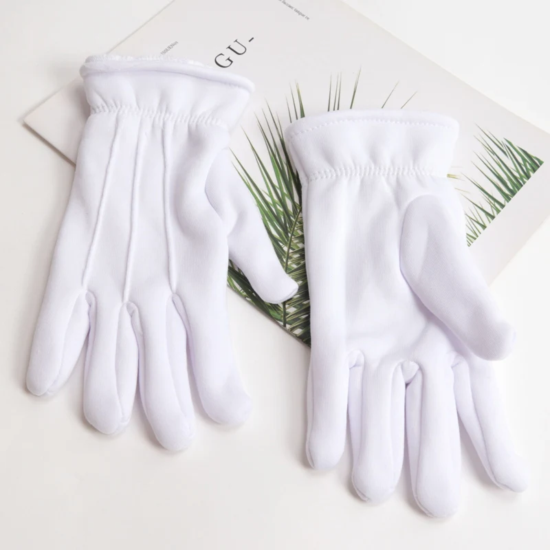男性女性の冬厚手の手袋サーマルウォームホワイトカラーコットン - Formal Wear Gloves Men のレビューと価格