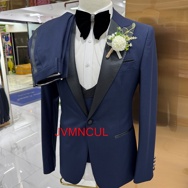 メンズ 3 ピース スーツ スリム フィット 結婚式 新郎  - Men Formal Party Wear Outfit のレビューと価格