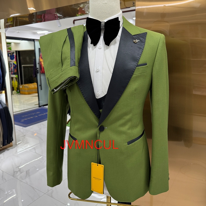 メンズ 3 ピース スーツ スリム フィット 結婚式 新郎  - Men Formal Party Wear Outfit のレビューと価格