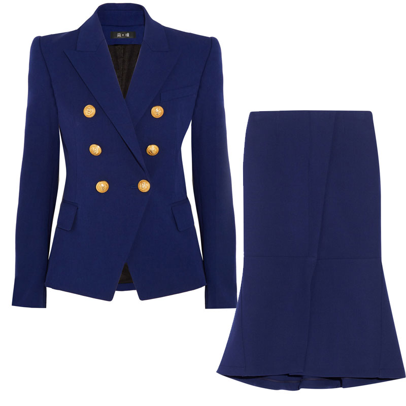 Allingentle ダブルブレストブレザースカートスーツ - Double Breasted Blazer のレビューと価格