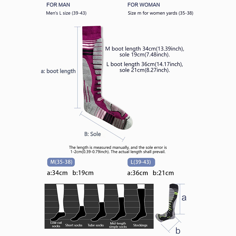 GTUBIKE メリノウールスキーソックス、スノーボード、雪 - Sock Garter Men のレビューと価格
