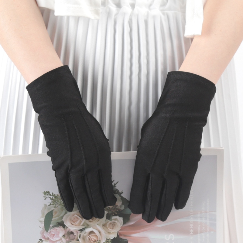 男性と女性のための弾性フォーマルグローブ、名誉ガード、黒と白 - Formal Wear Gloves Men のレビューと価格