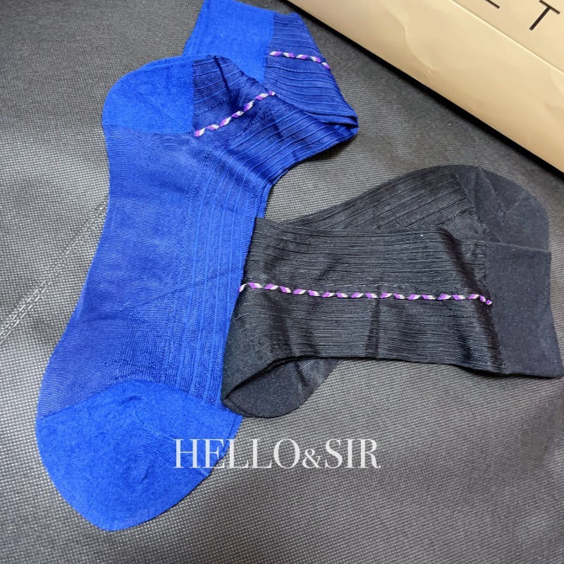 男性用ドレスソックス ブルー ブラック フォーマルウェア シ - Men Formal Party Wear Dress のレビューと価格