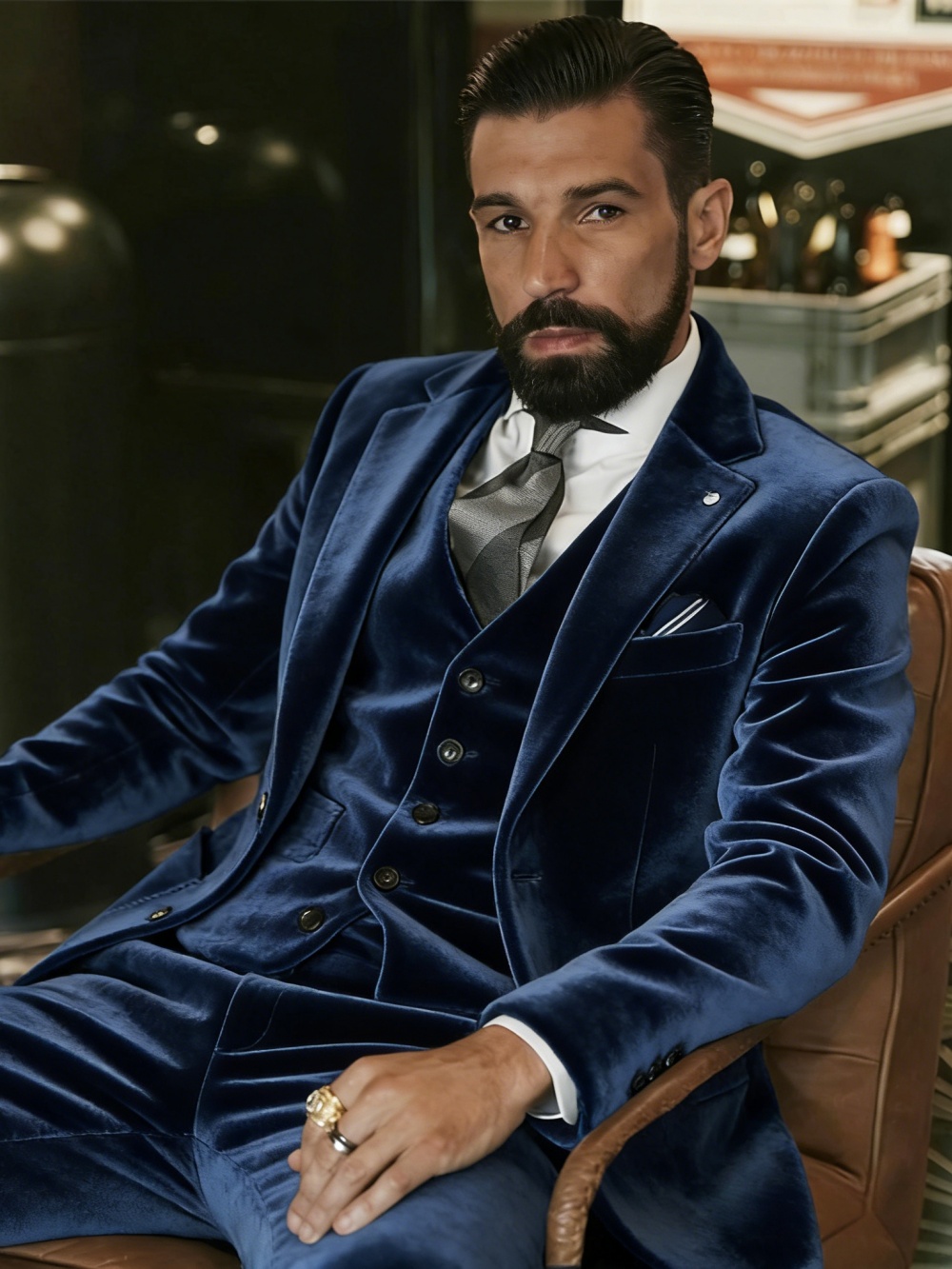 メンズベルベットスーツ3ピースダンスプロムウェアノッチドラペ - Men Formal Party Wear Outfit のレビューと価格