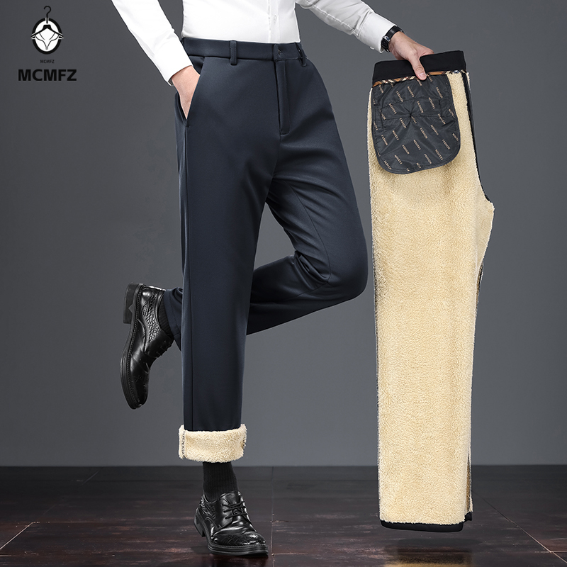 リラックスした暖かい男性用フォーマルスーツスラックス耐摩耗性 - Men'S Formal Wear In Winter のレビューと価格