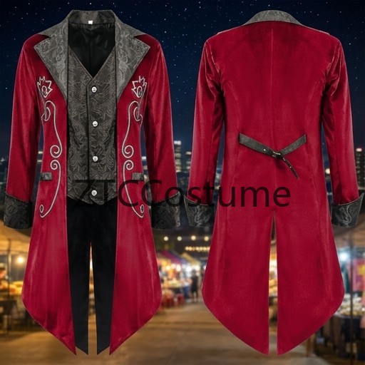 スチームパンクビクトリア朝の燕尾服中世コスプレ衣装ヴィンテー - Men'S Medieval Formal Wear のレビューと価格