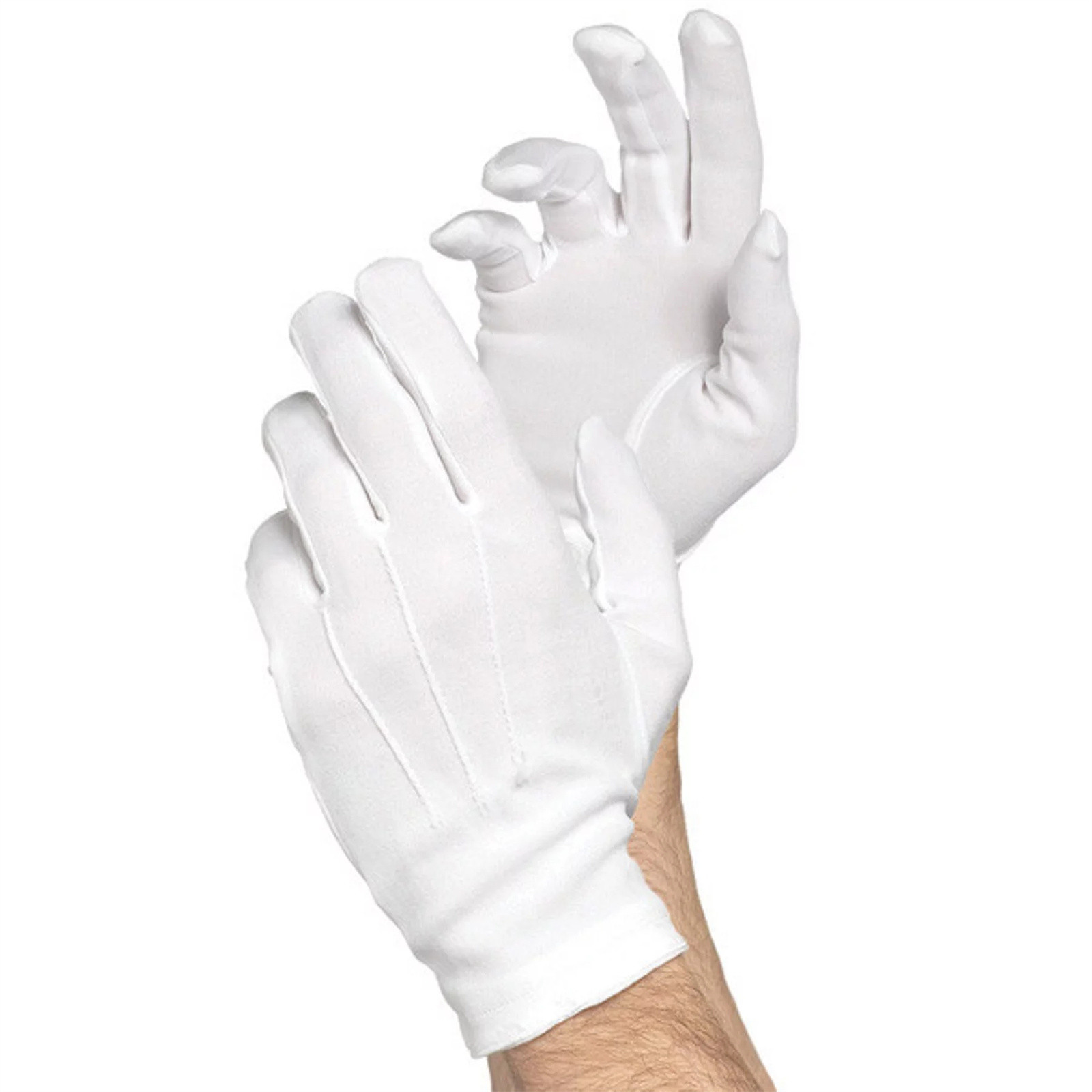 白い綿手袋男性フォーマルタキシード制服手袋儀仗隊パレードセレ - Formal Wear Gloves Men のレビューと価格