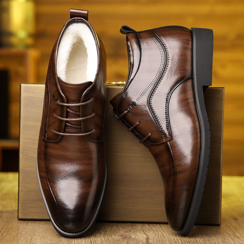 男性用レザーシューズ,ベルベット,フォーマルウェア,ビジネス - Men'S Formal Wear In Winter のレビューと価格