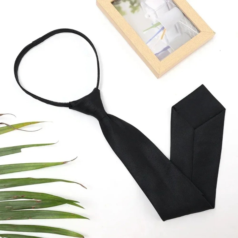 マットブラッククリップオンネクタイユニセックスレイジーユニフ - Men'S Formal Wear For Funeral のレビューと価格